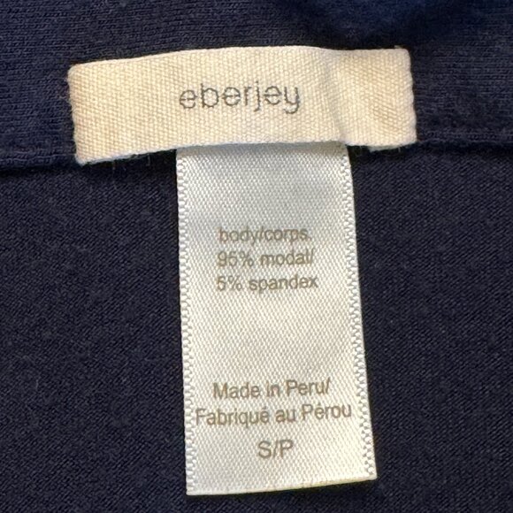 Eberjey Navy Blue Pajama Sleep Shirt Size Small - Picture 4 of 7